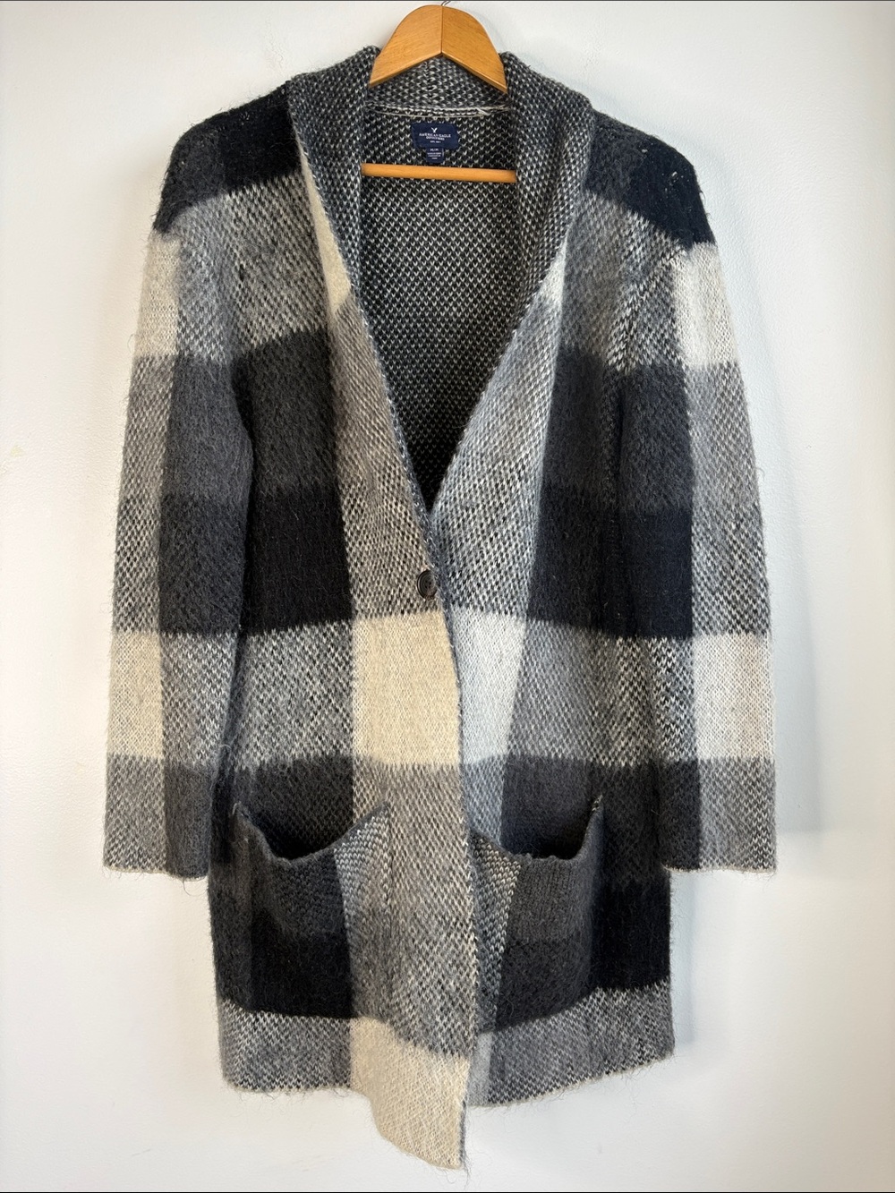 AEO Blanket Wool Blend Shawl Cardigan Sweater